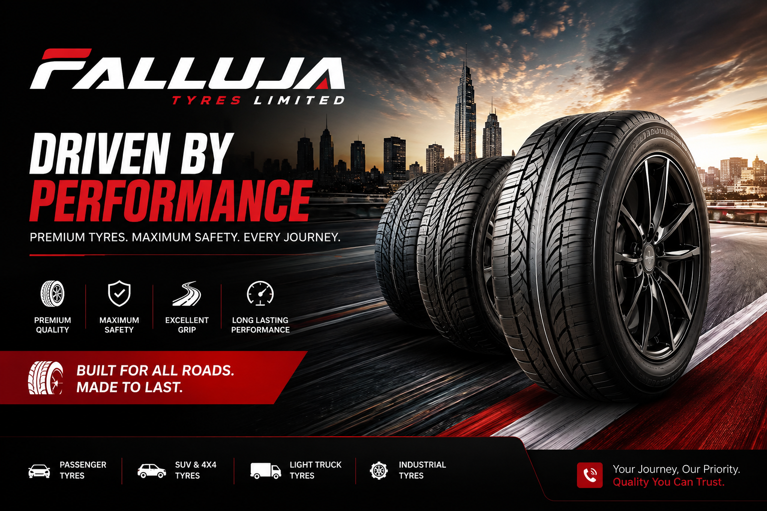 Grip The Road With Falluja Tyres